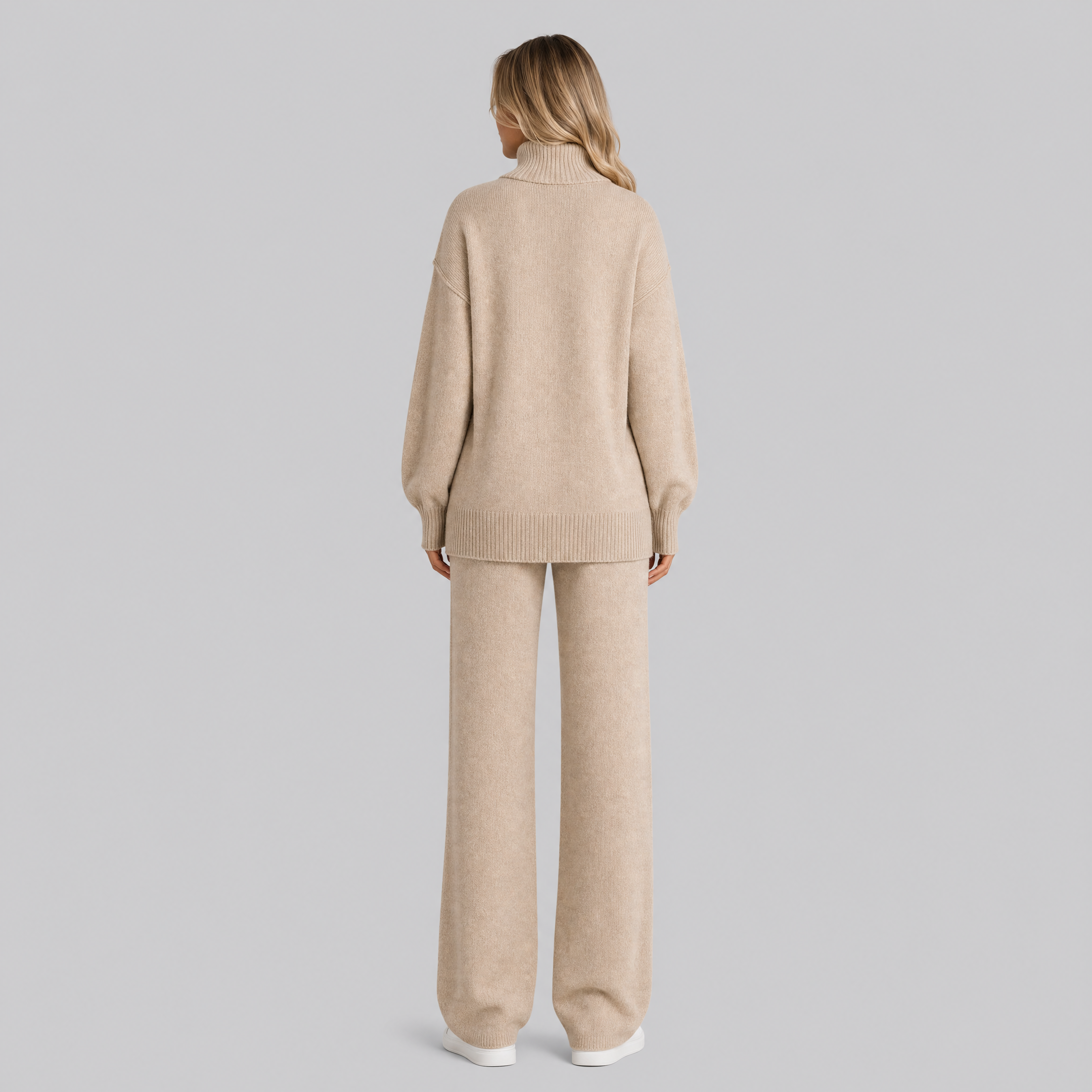 Women's Knitted Co-Ord Set – Loungewear Trouser Set