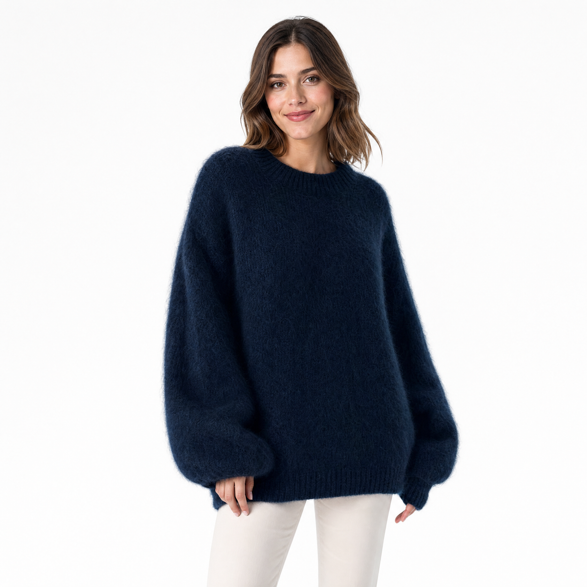 Womens Knitted Jumper – Fluffy Oversized Pullover
