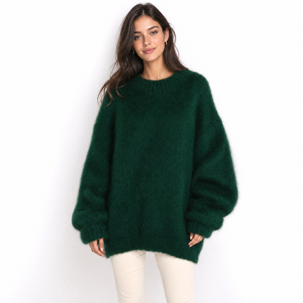 Womens Knitted Jumper – Fluffy Oversized Pullover