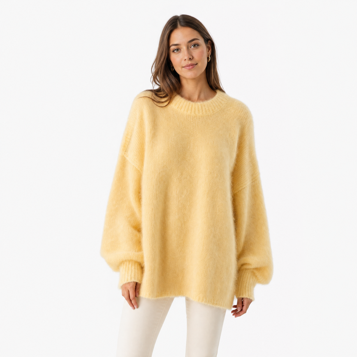 Womens Knitted Jumper – Fluffy Oversized Pullover
