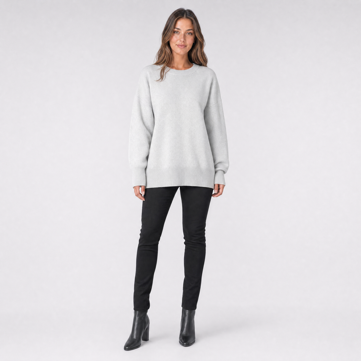 Womens Knitted Jumper – Oversized Crew Neck Pullover
