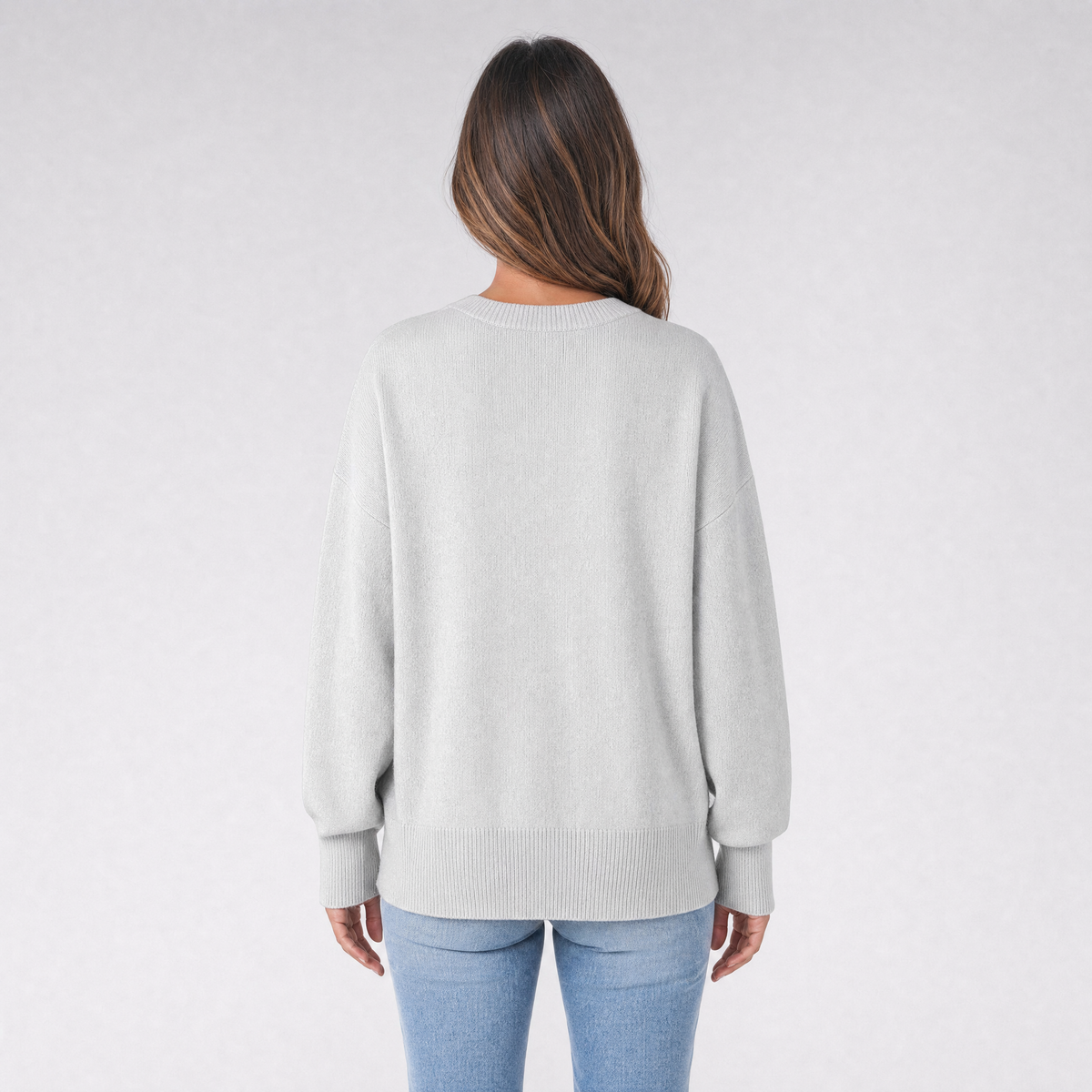 Womens Knitted Jumper – Oversized Crew Neck Pullover