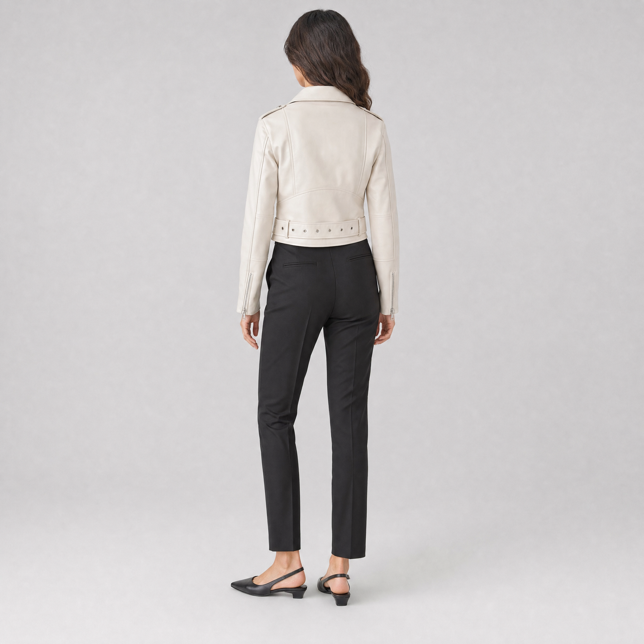 Women's Leather Jacket – Cropped Faux Leather Biker Jacket