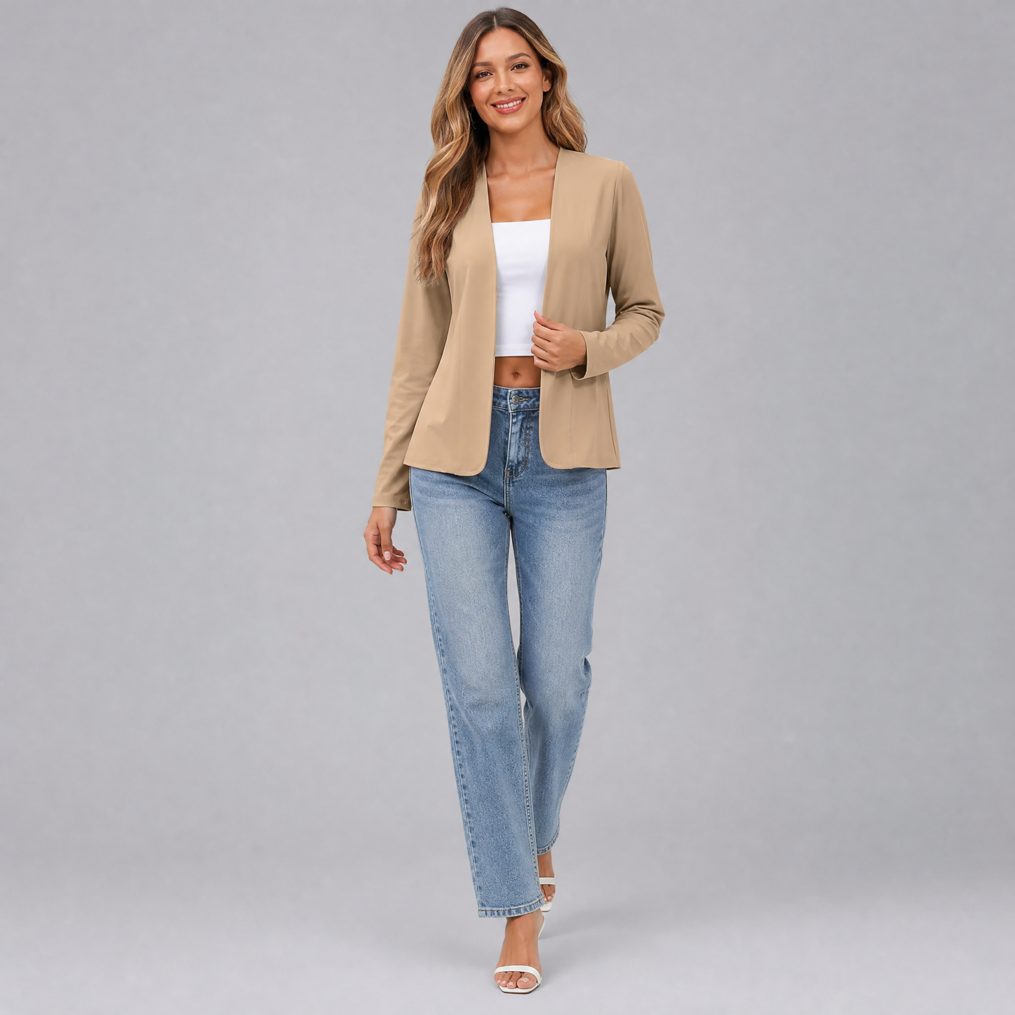 Women’s Lightweight Open-Front Spring Cardigan