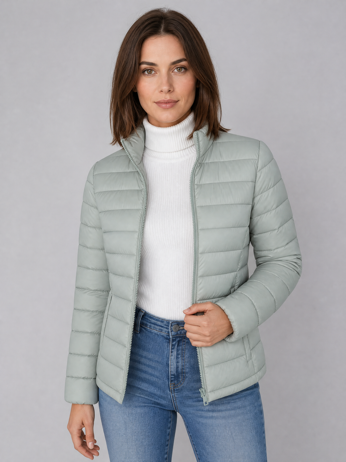 Women's Lightweight Quilted Padded Jacket Tailored Fit