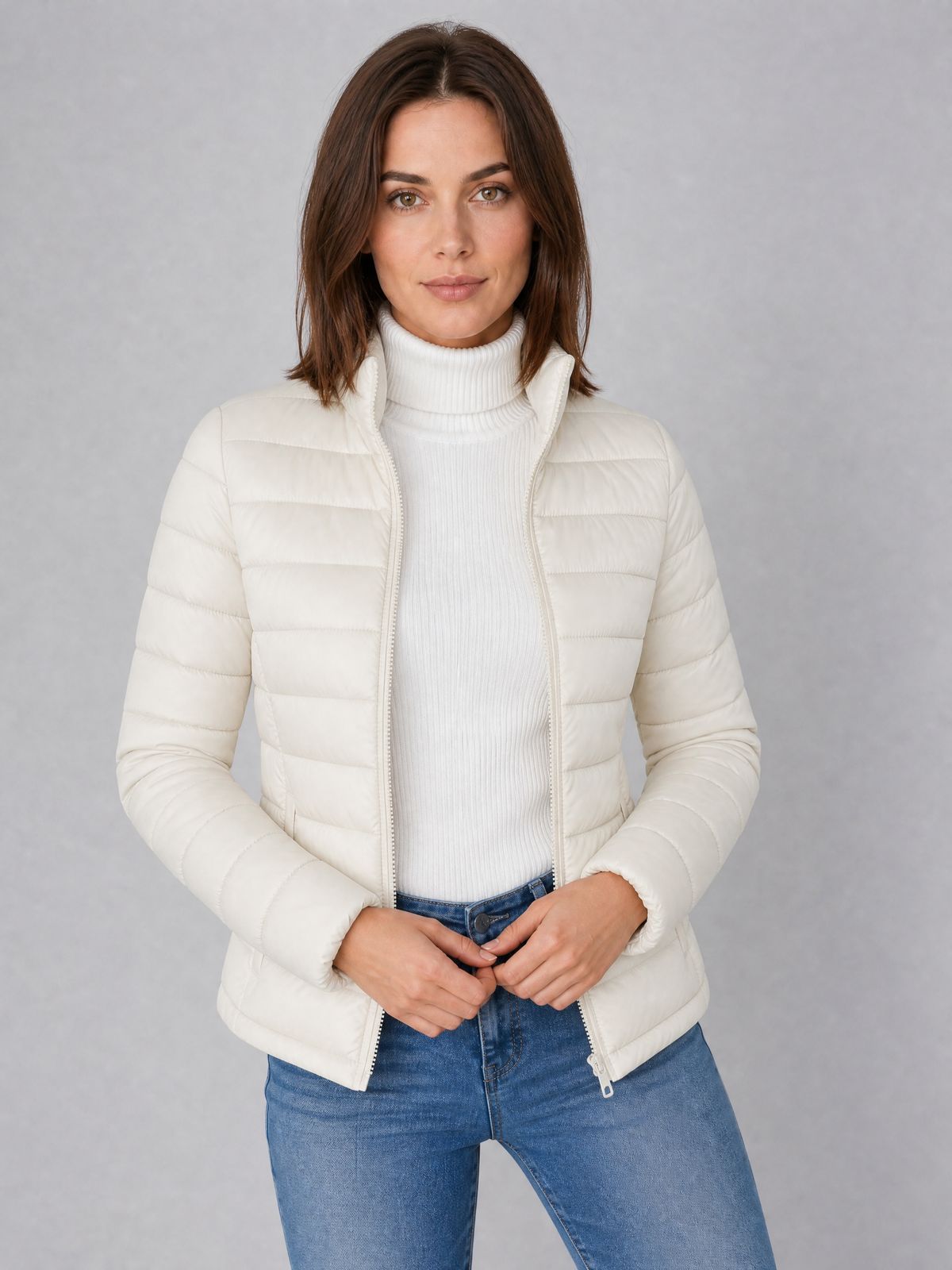 Women's Lightweight Quilted Padded Jacket Tailored Fit