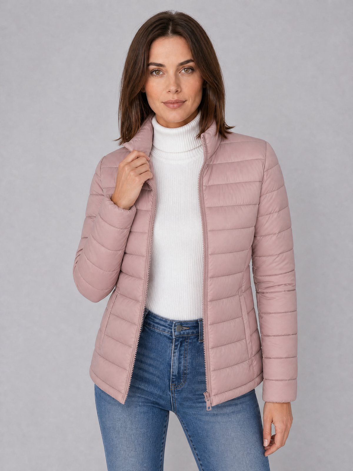 Women's Lightweight Quilted Padded Jacket Tailored Fit