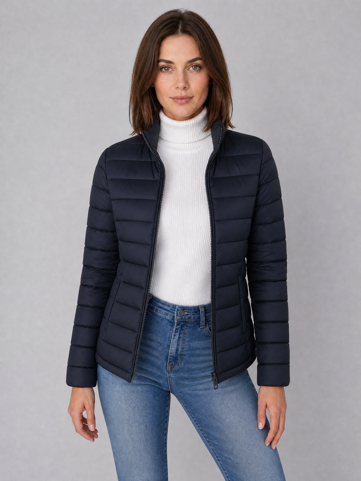 Women's Lightweight Quilted Padded Jacket Tailored Fit