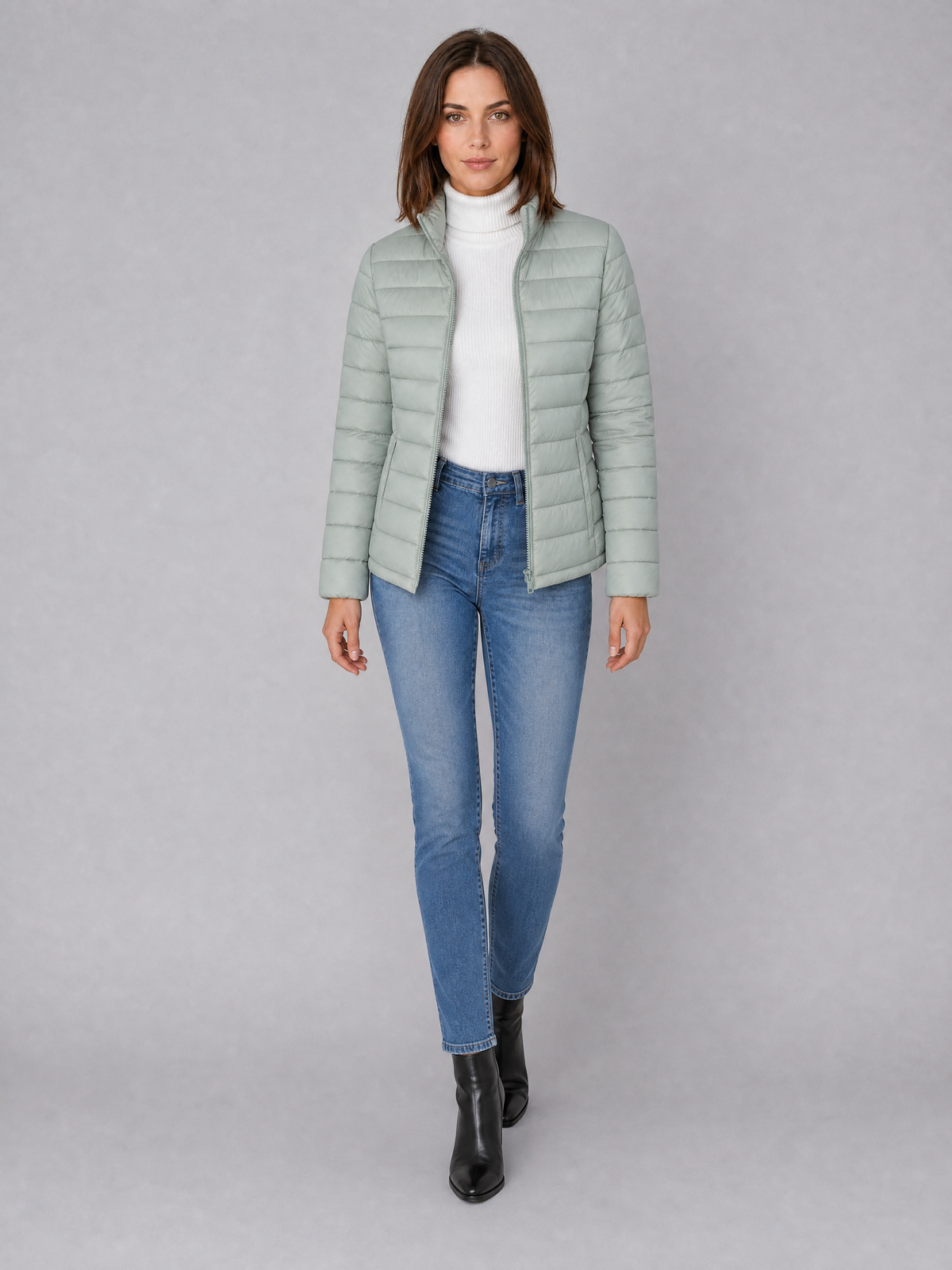 Women's Lightweight Quilted Padded Jacket Tailored Fit