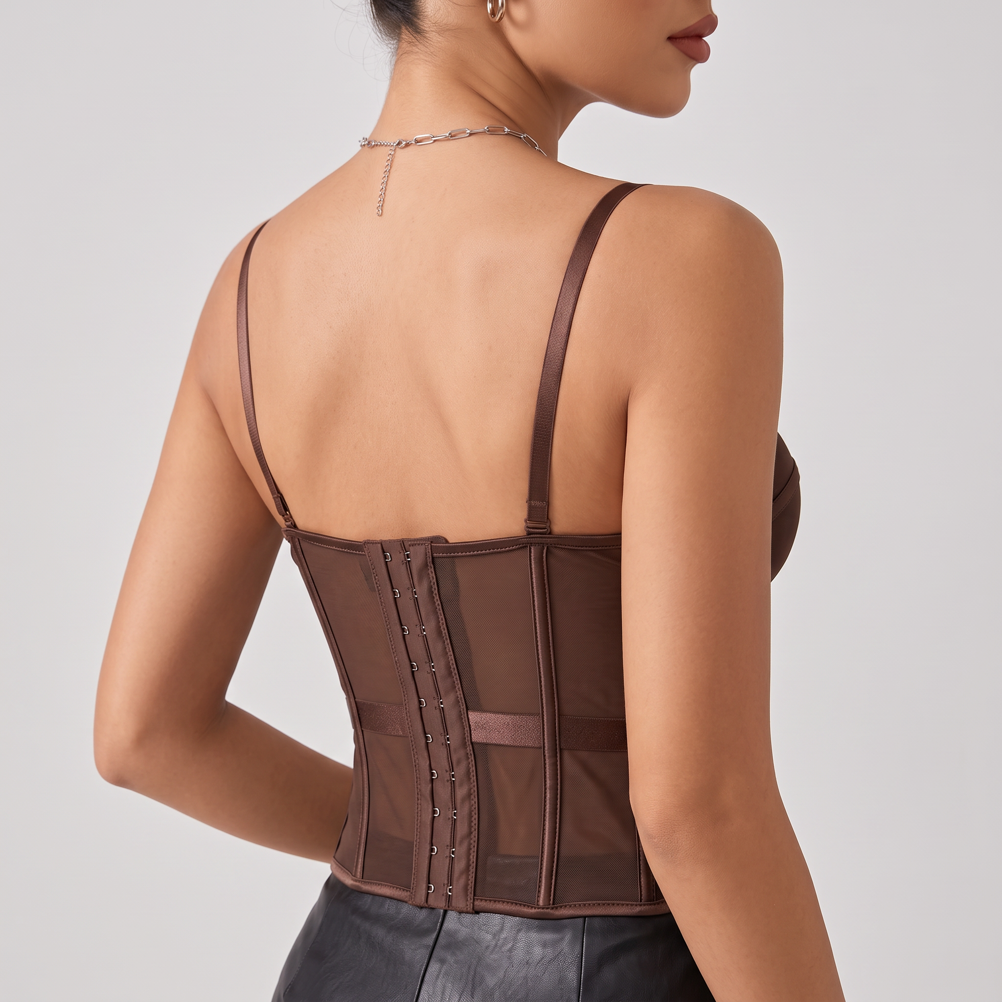 Women's Mesh Corset Crop Top – Bustier Going Out Top