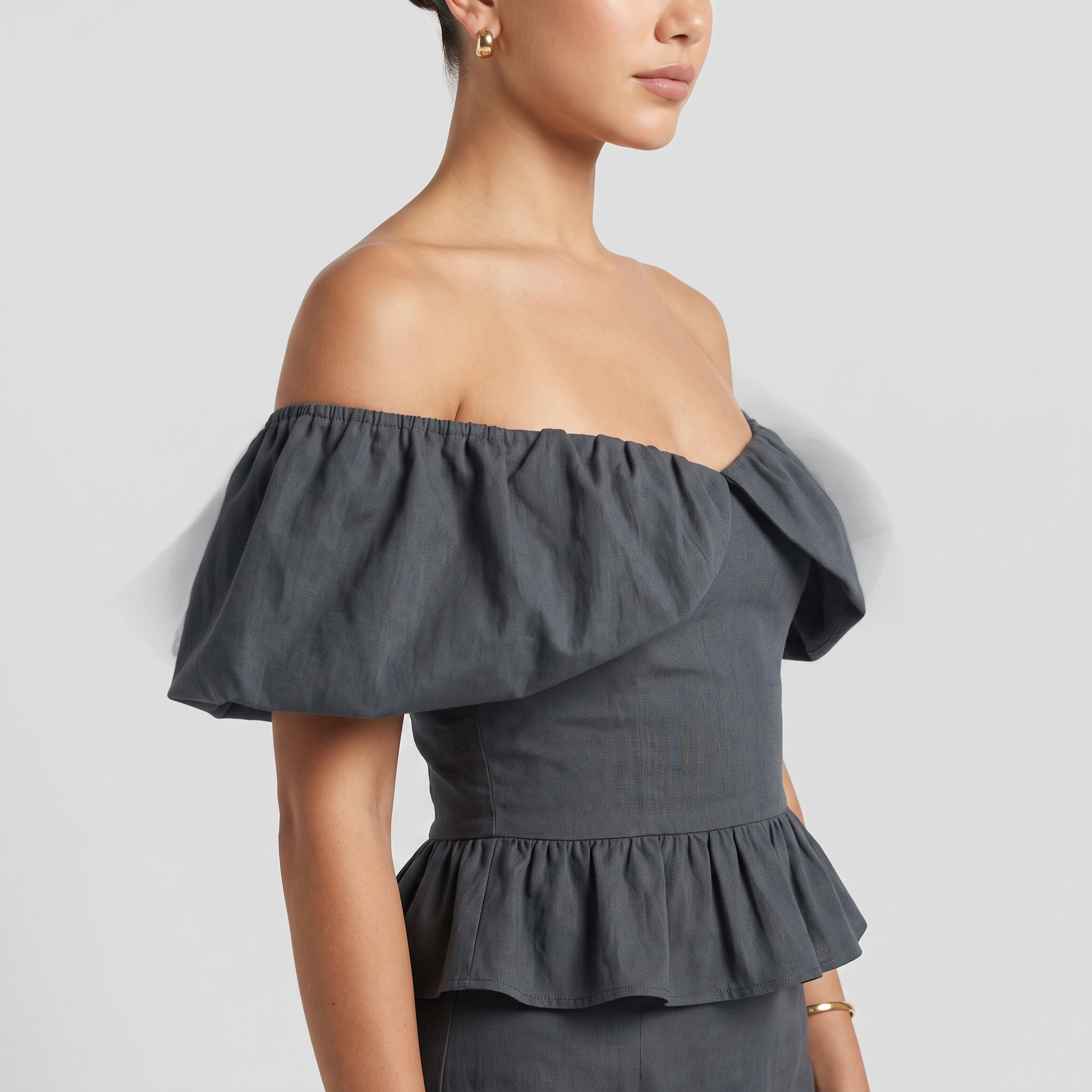 Women's Off-The-Shoulder Peplum Top | Summer Going Out Blouse