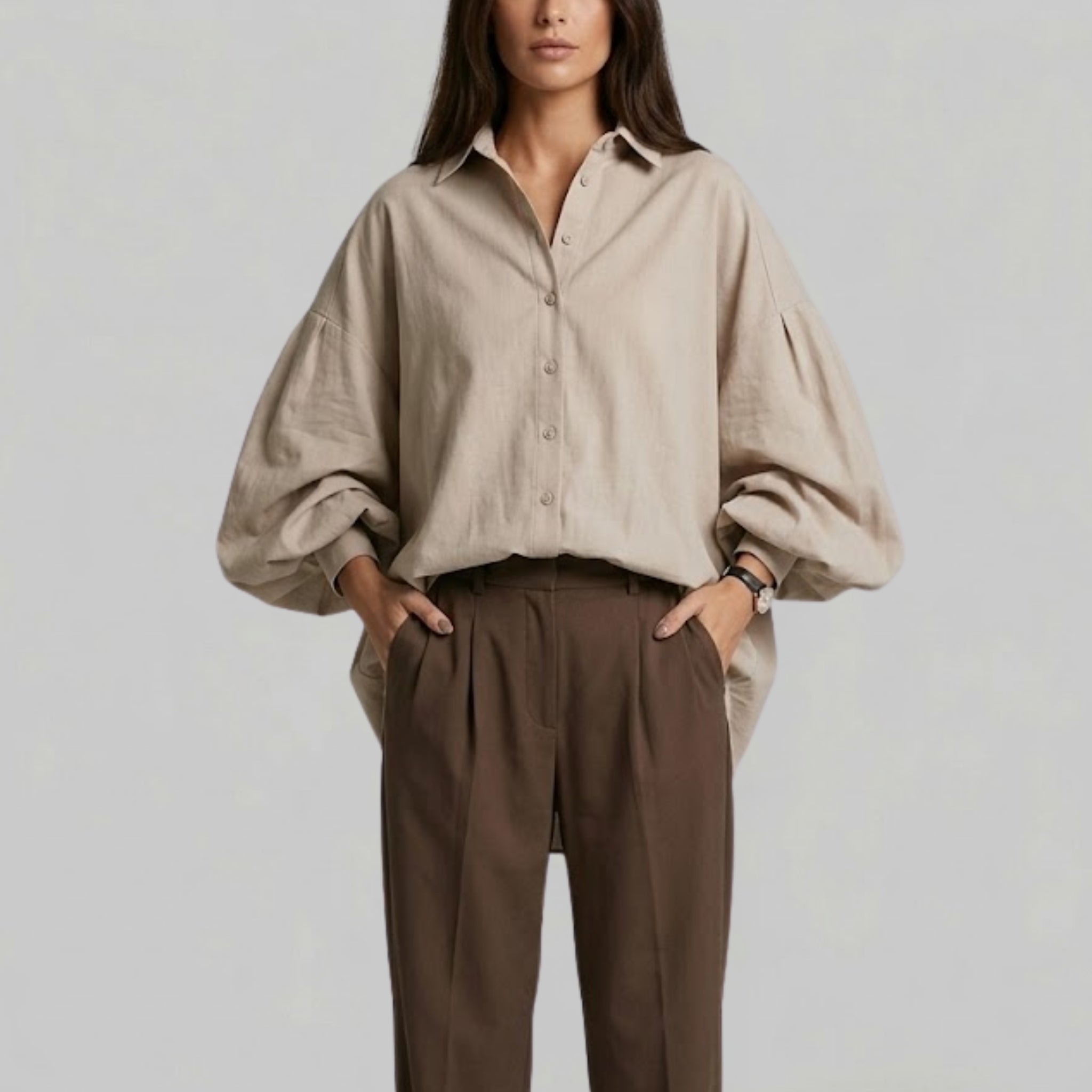 Women’s Oversized Balloon Sleeve Shirt