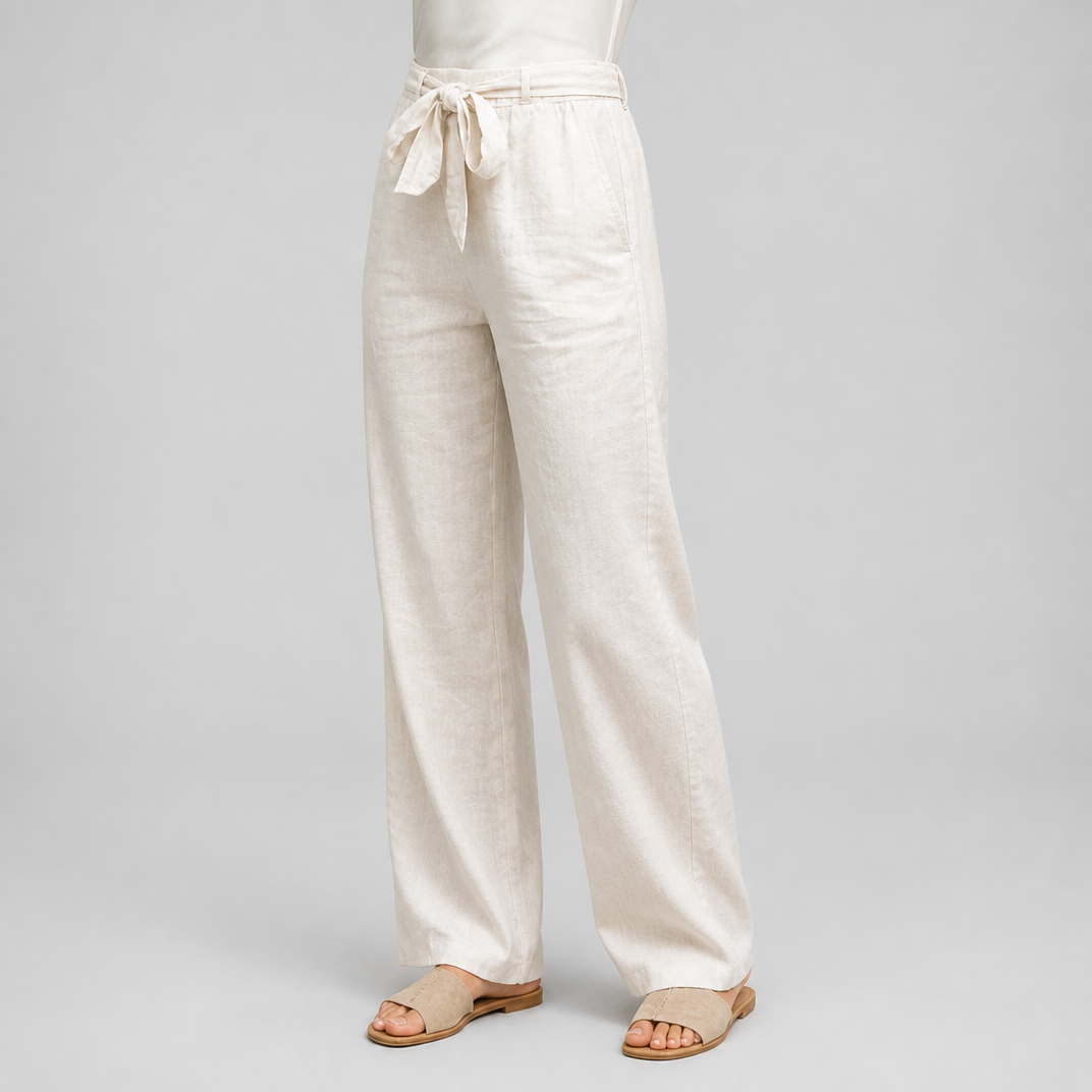 Women’s Paperbag Drawstring Linen Trousers