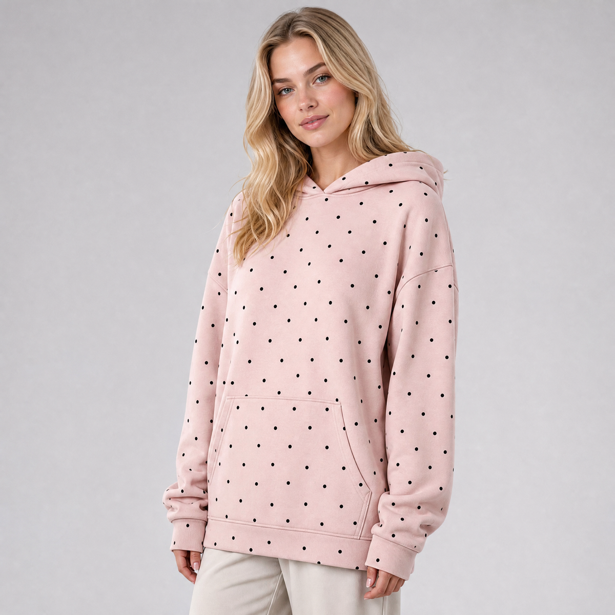Women's Polka Dot Oversized Hoodie