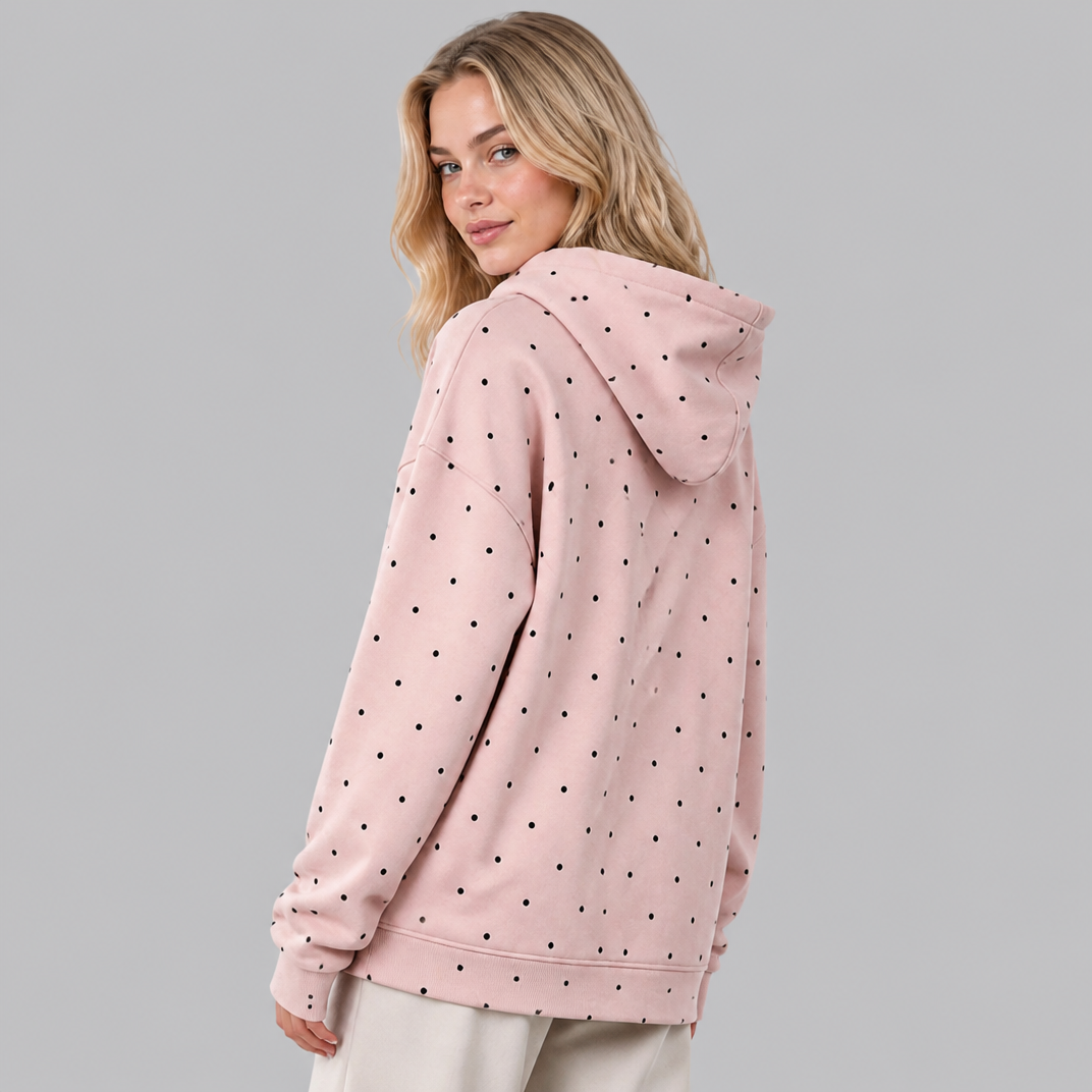 Women's Polka Dot Oversized Hoodie