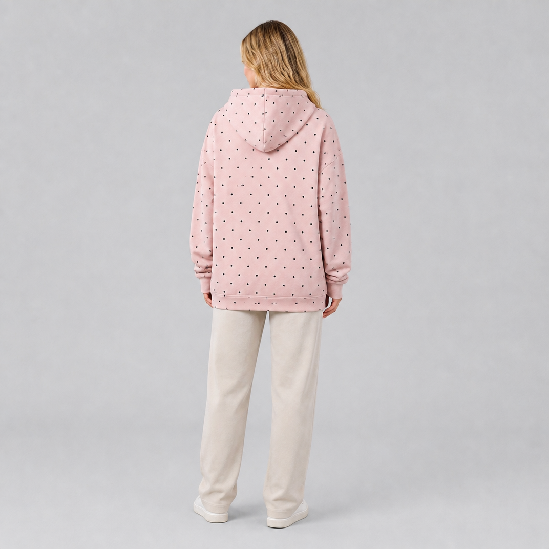 Women's Polka Dot Oversized Hoodie