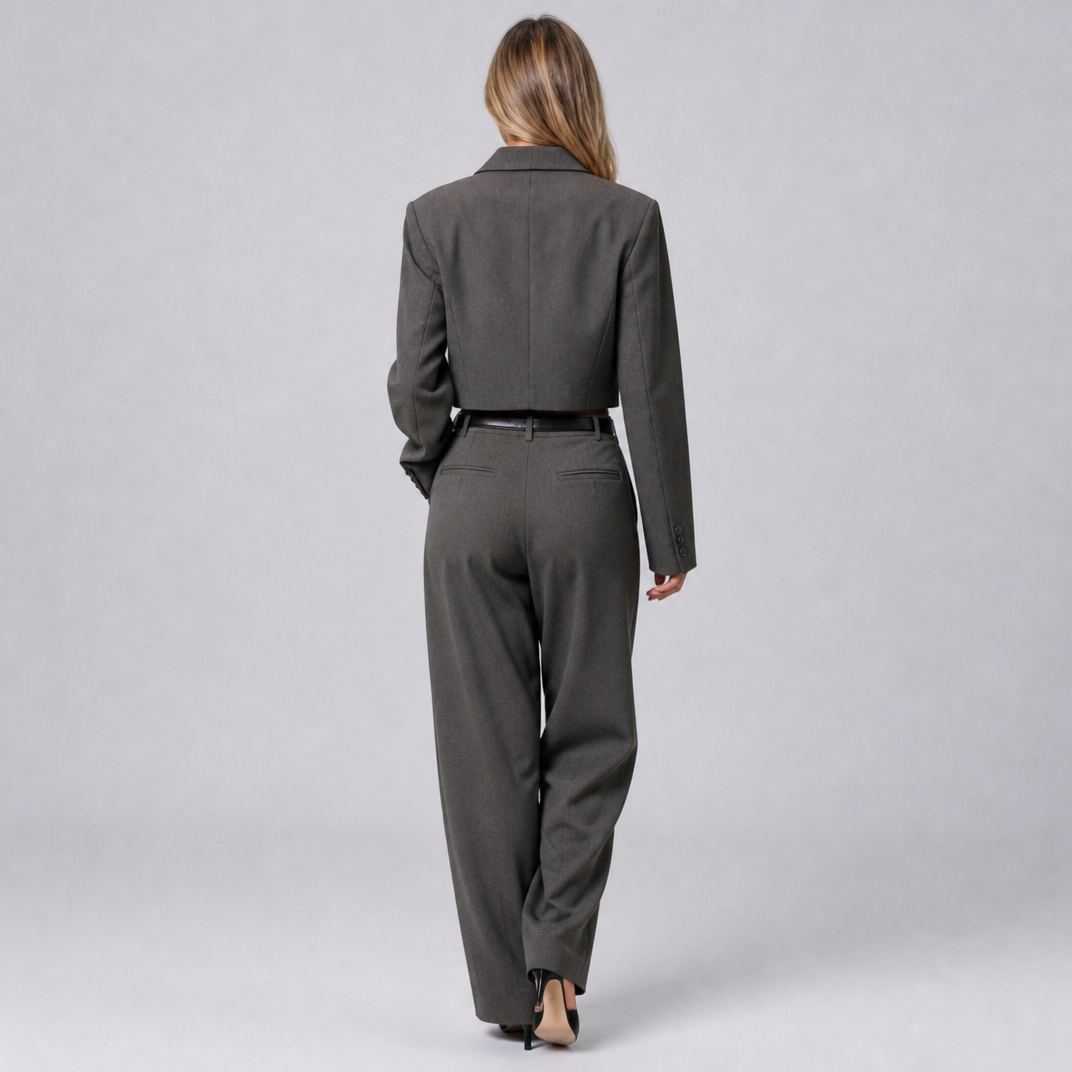 Women’s Sculptural Cropped Textured Blazer