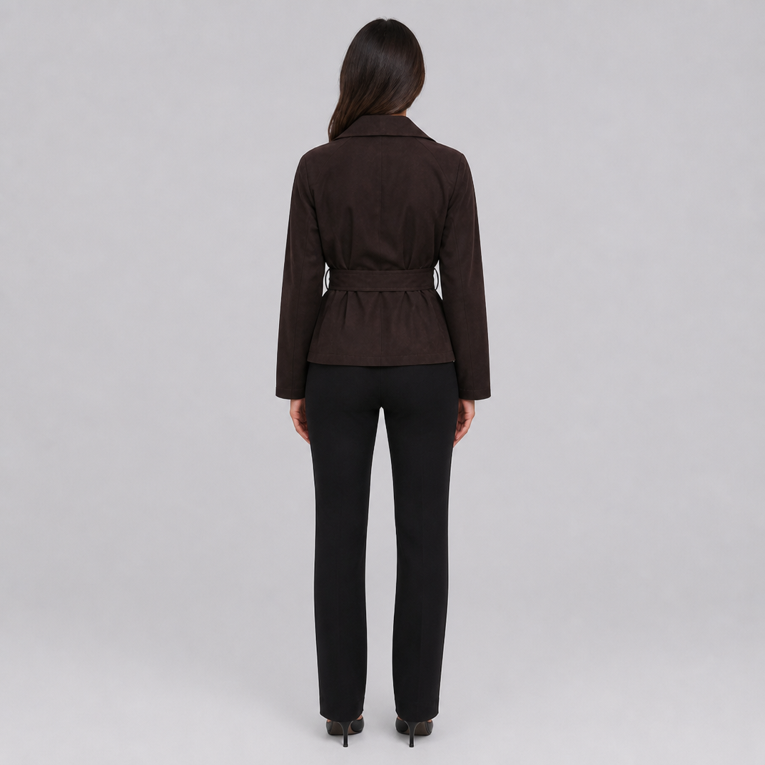 Women's Short Belted Trench Jacket – Cropped Trench Coat