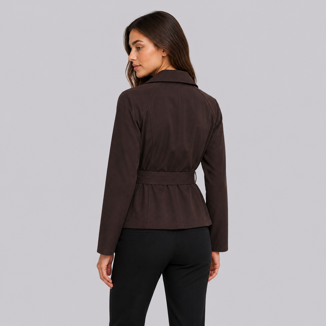 Women's Short Belted Trench Jacket – Cropped Trench Coat