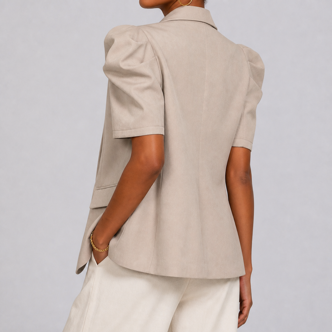 Women's Short Puff Sleeve Blazer – Summer Tops For Women