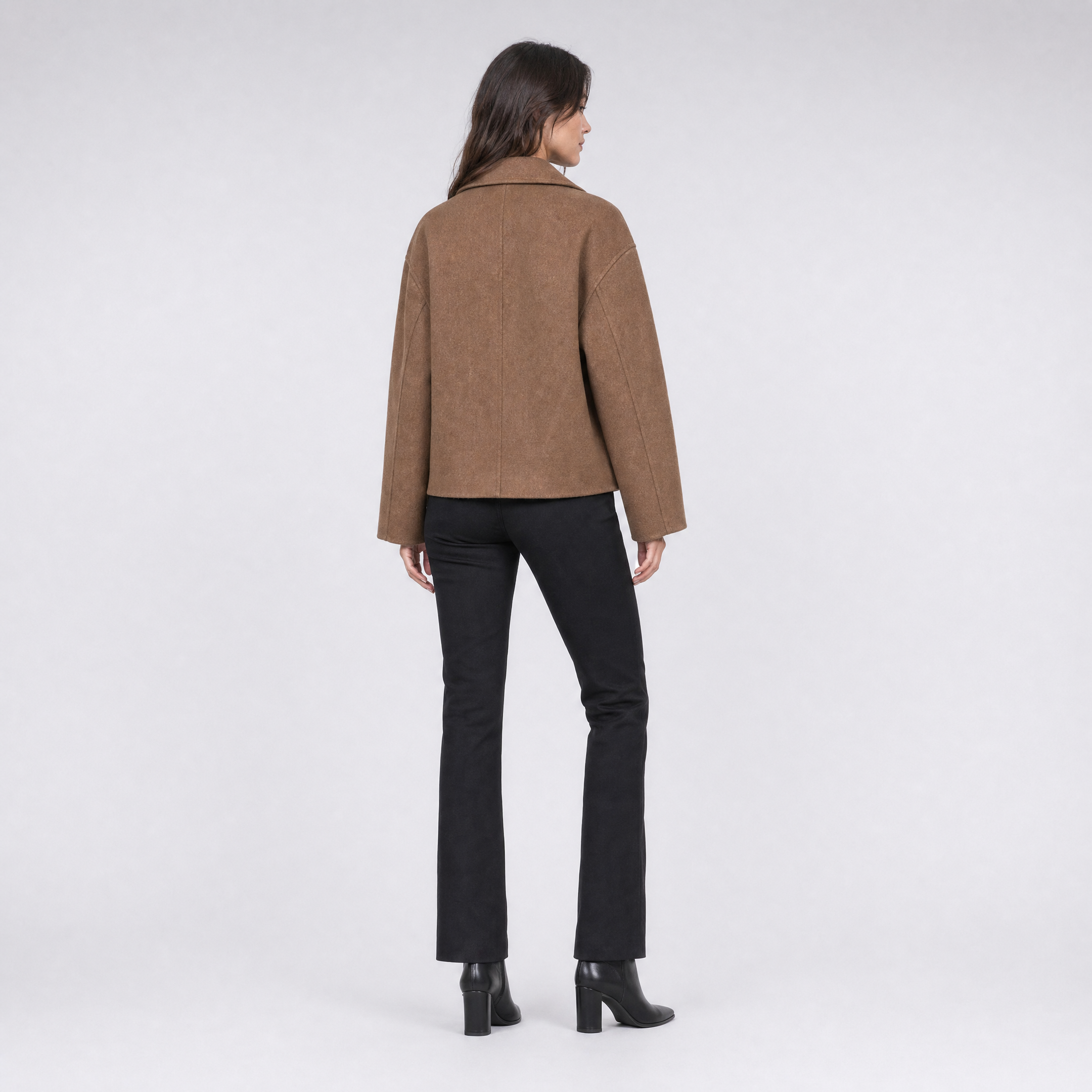 Women's Short Wool Coat – Cropped Pea Jacket
