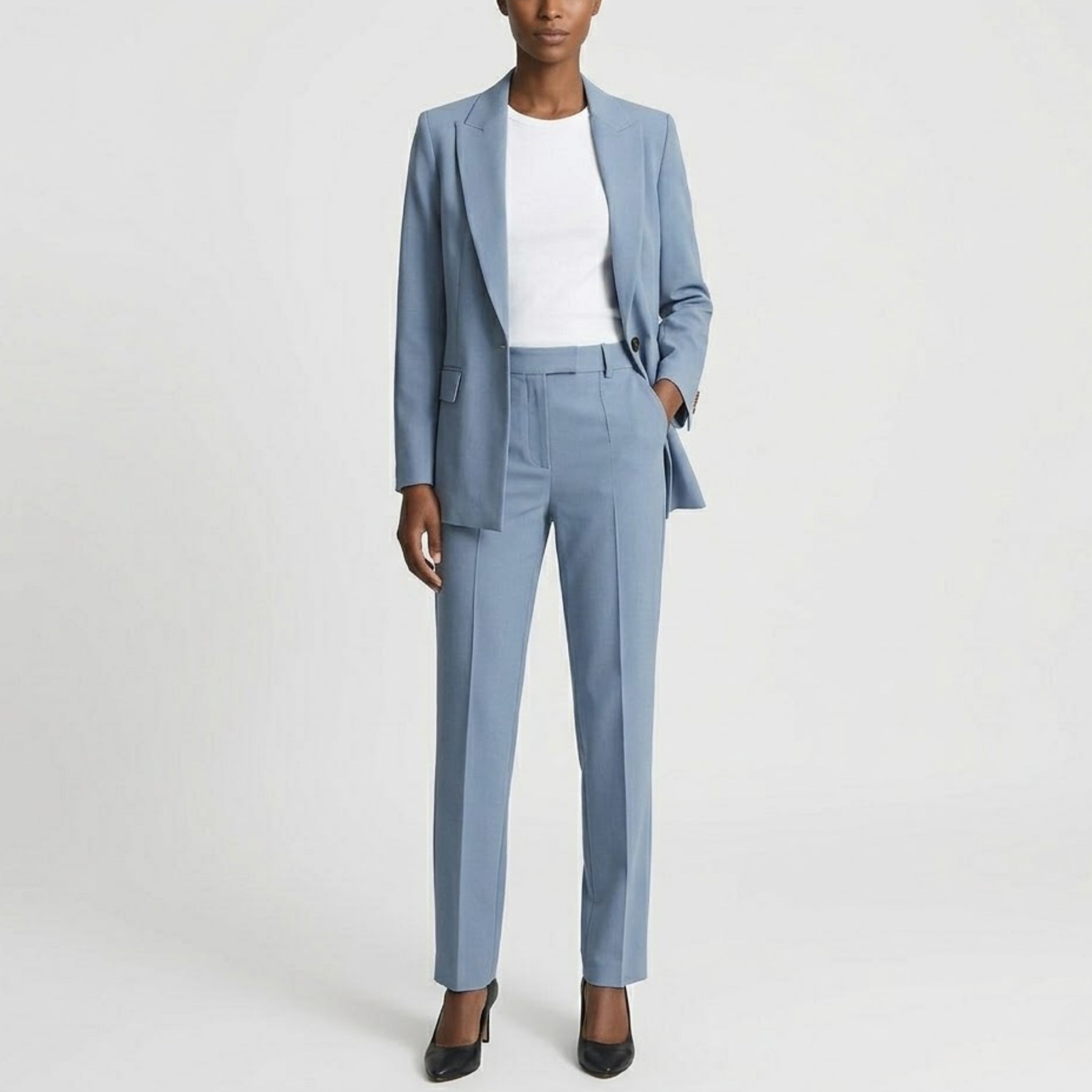 Women’s Single-Button Tailored Blazer & Trouser Set