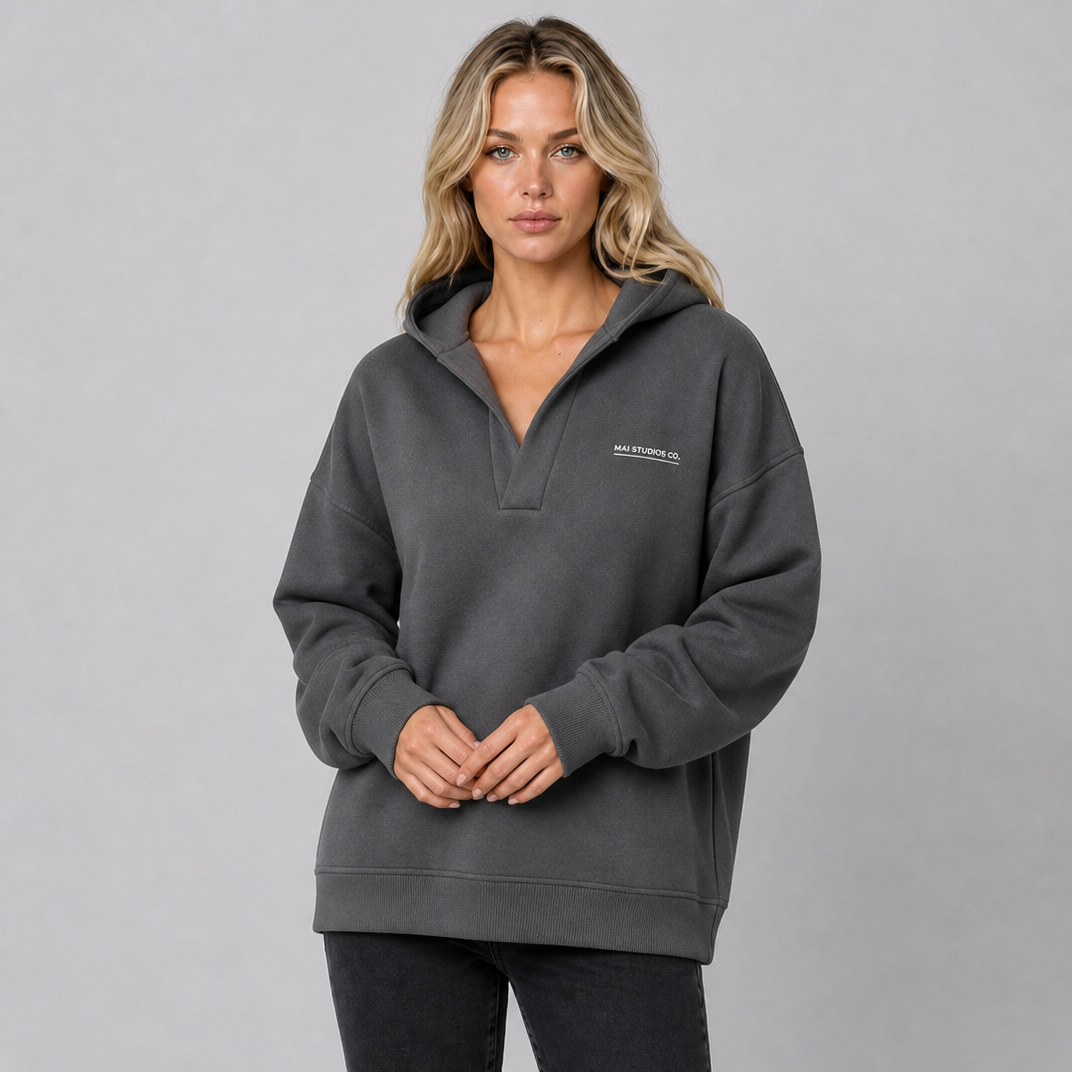 Women's Soft Knit Oversized Logo Hoodie