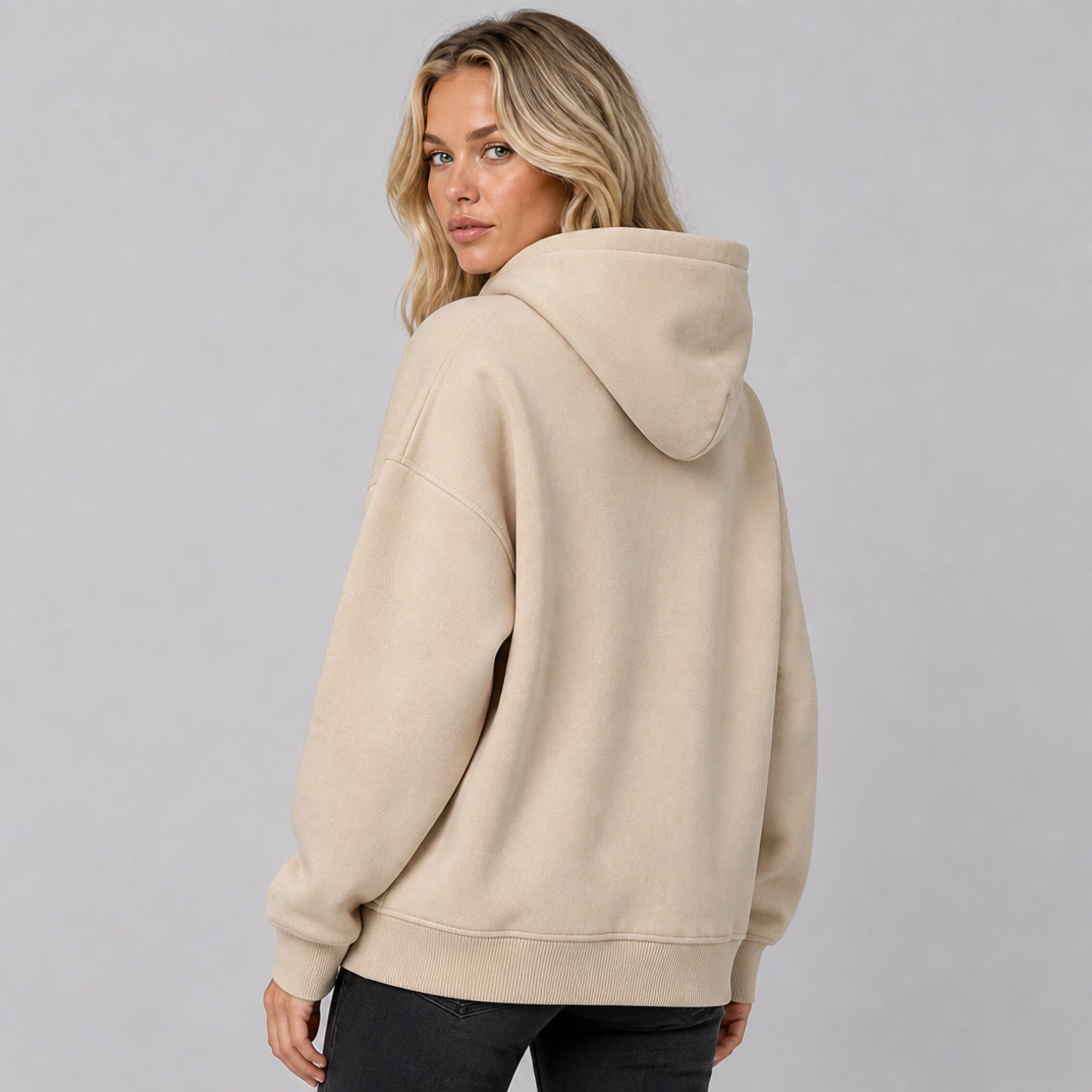 Women's Soft Knit Oversized Logo Hoodie