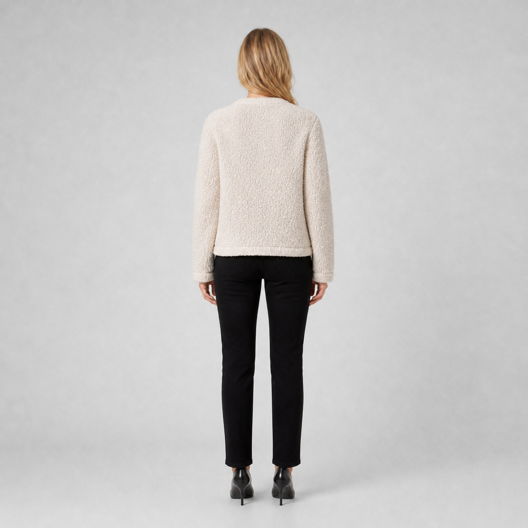 Women's Soft Touch Crew Neck Button Cardigan