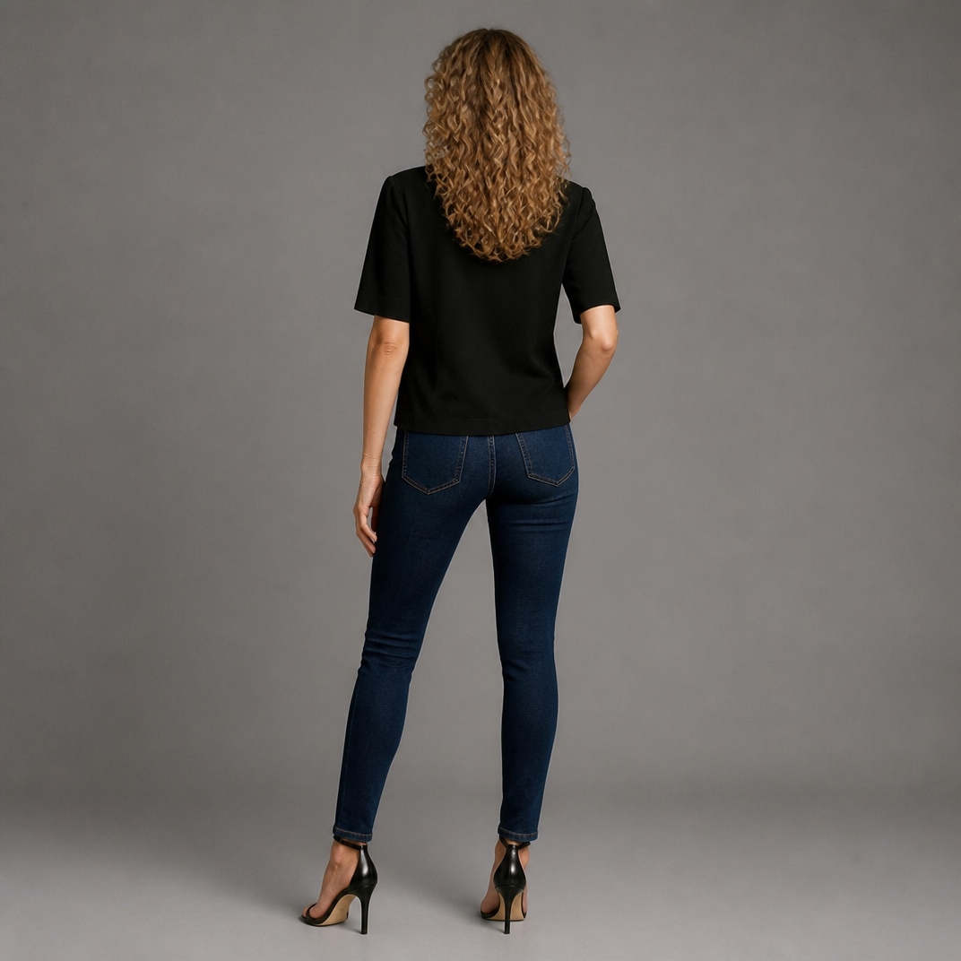 Women’s Solid Textured V-Neck Shirt
