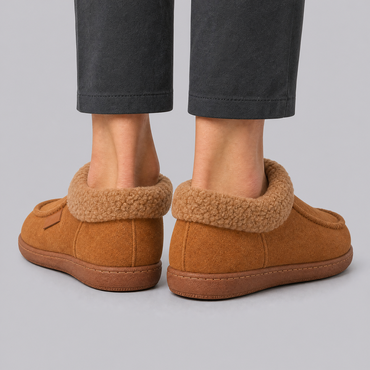 Women's Suede Fleece Lined Moccasin Slippers