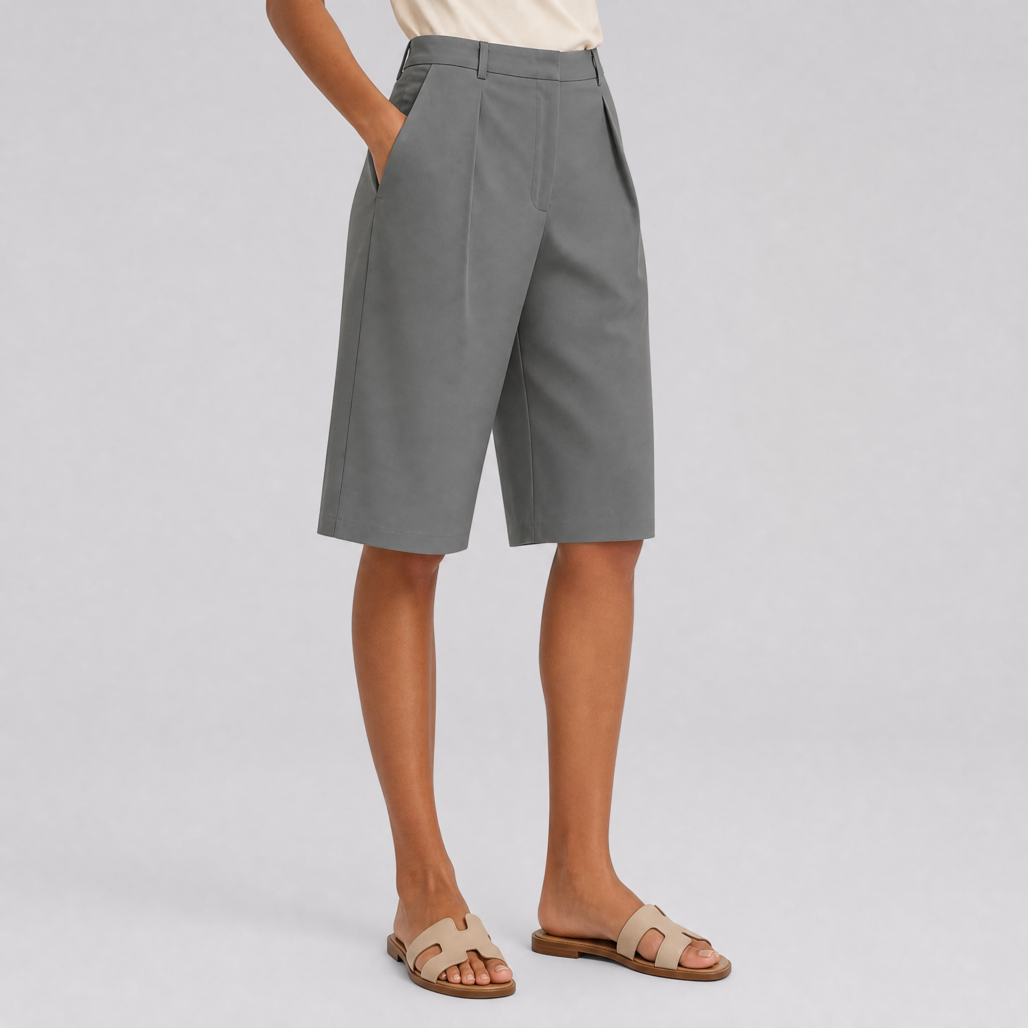 Women's Tailored Bermuda Shorts – High Waisted Women's Shorts
