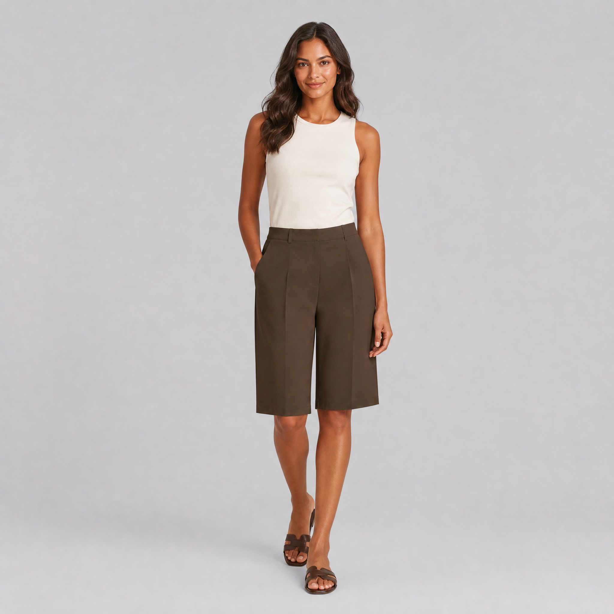 Women's Tailored Bermuda Shorts – High Waisted Women's Shorts