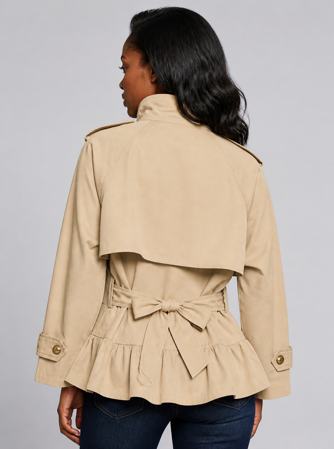 Women's Technical Short Trenchcoat Tailored Fit