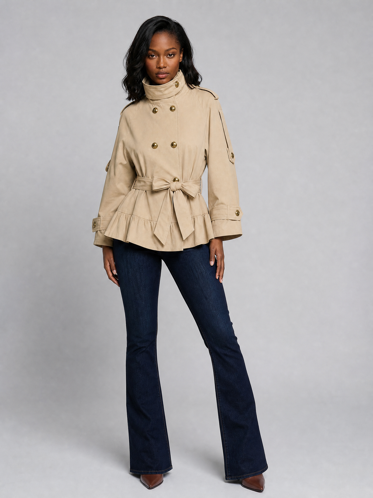Women's Technical Short Trenchcoat Tailored Fit