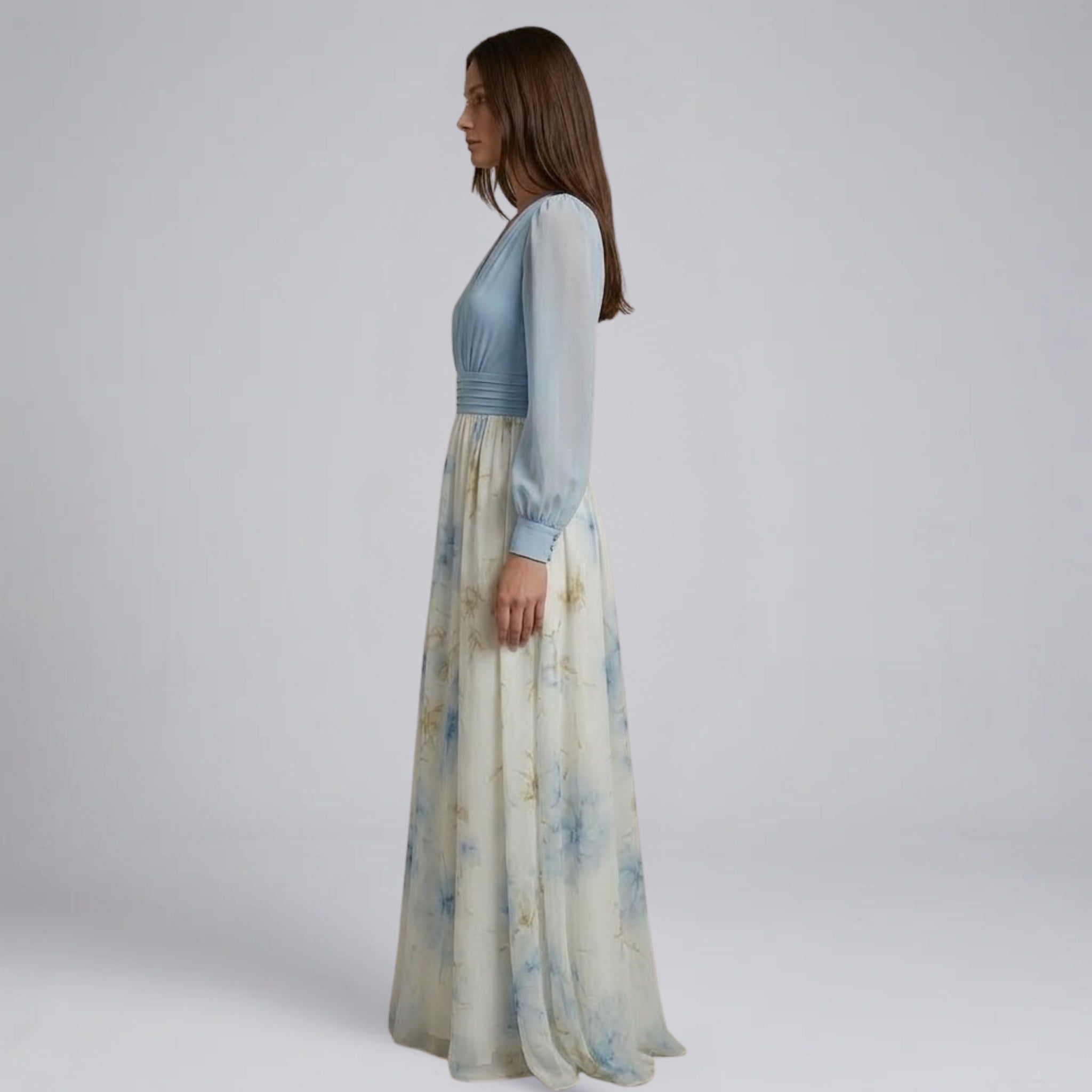 Women’s Textured Floral Spring Maxi Dress