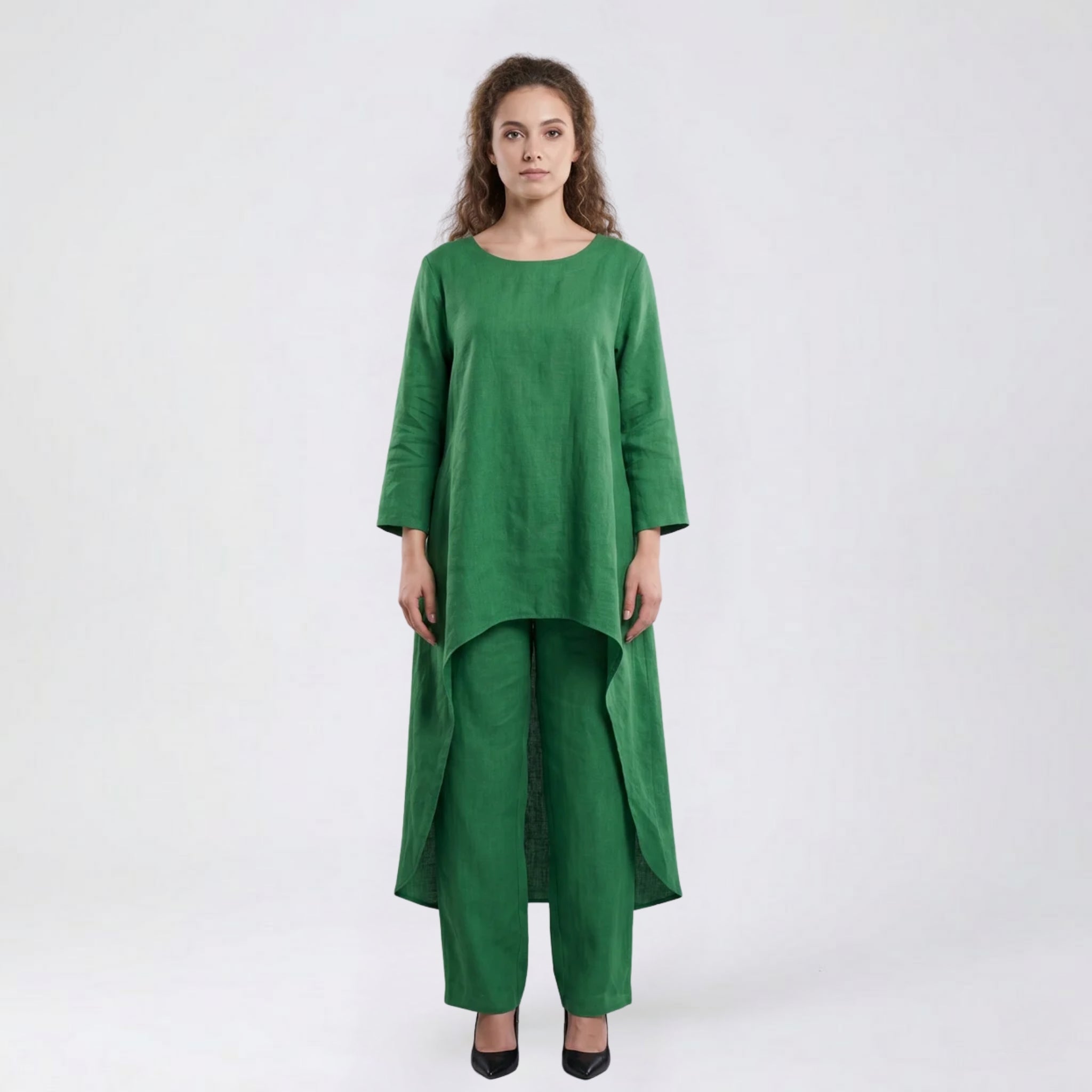 Women’s Textured High-Low Co-ord Set