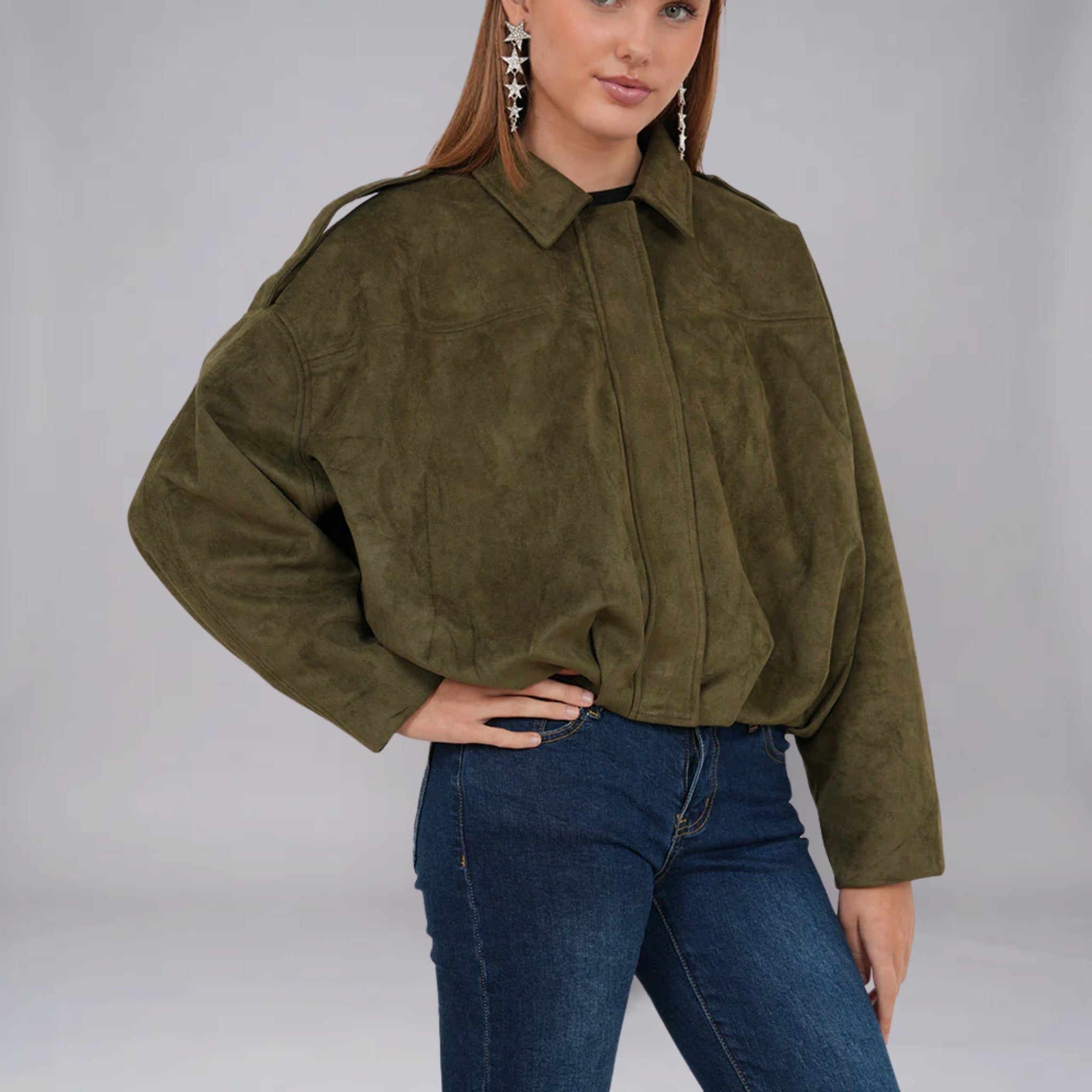 Women’s Textured Oversized Spring Jacket
