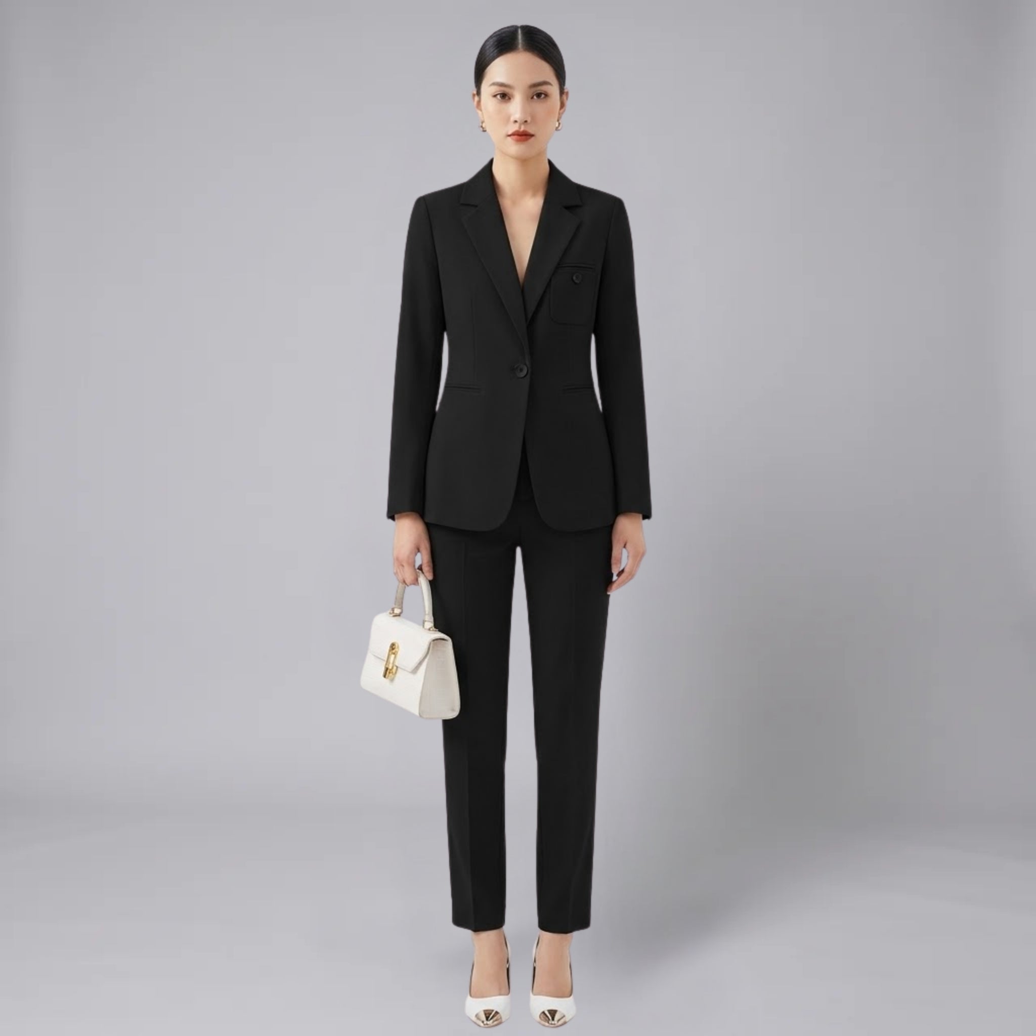 Women’s Textured Panelled Wedding Guest Blazer Set