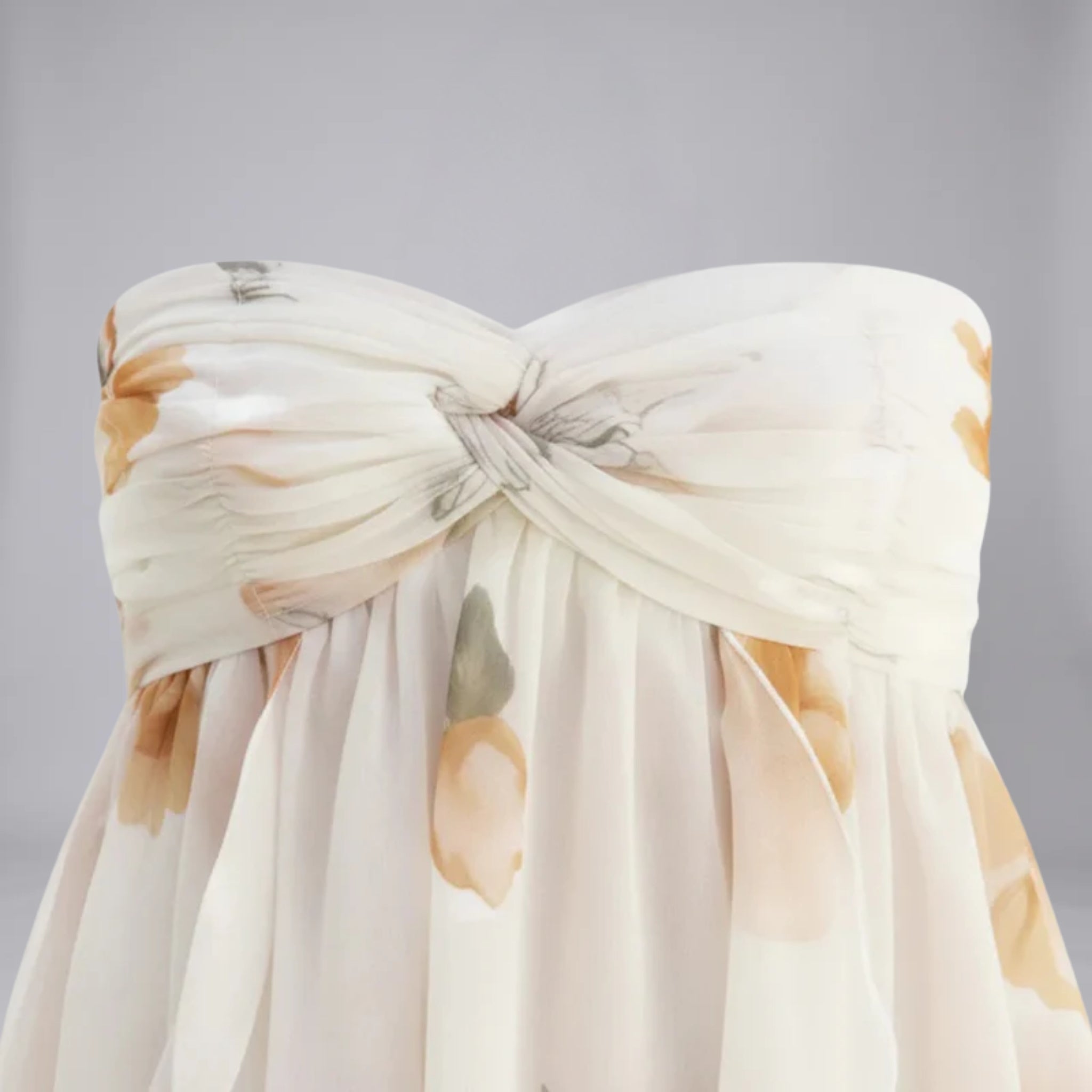 Women’s Textured Tiered Floral Chiffon Mini Dress