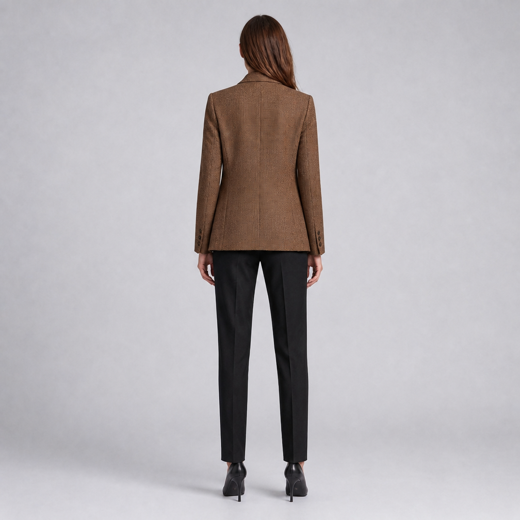 Women's Textured Wool Blend Single-Breasted Smart Blazer