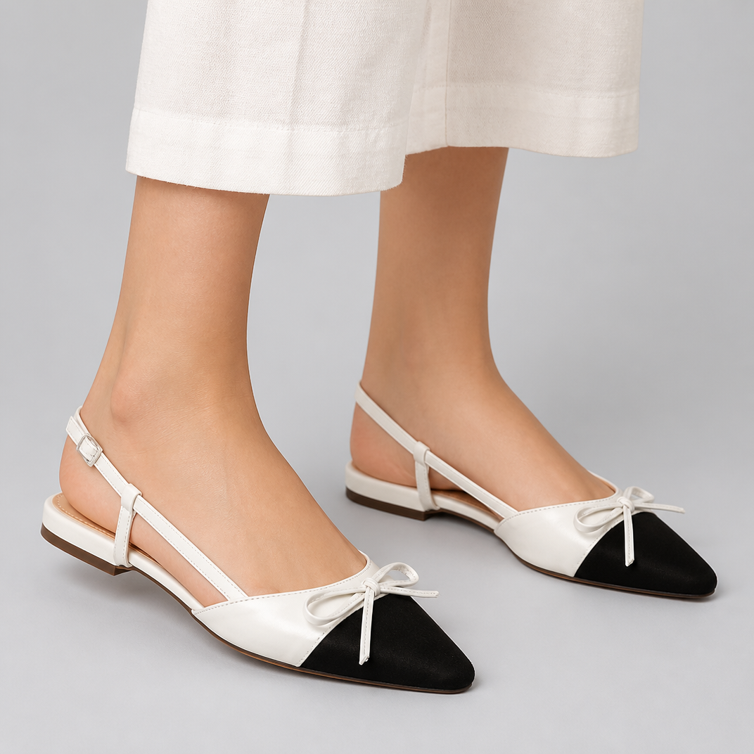 Women’s Two-Tone Pointed Slingback Flats