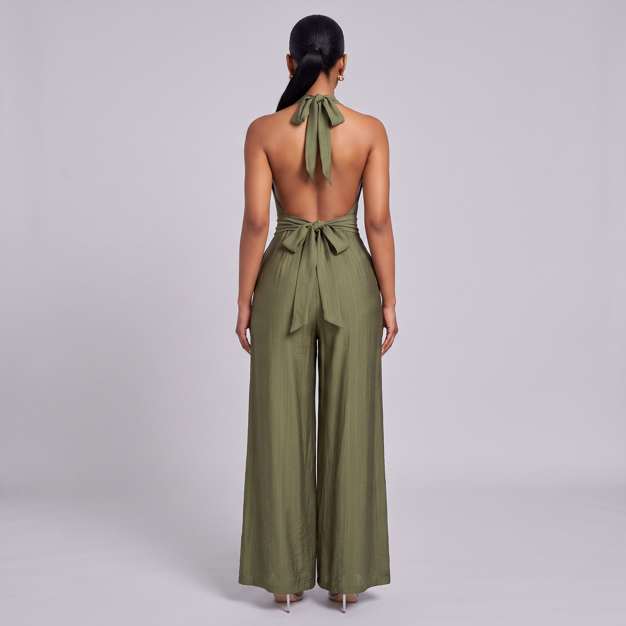 Women's Wide Leg Halter Neck Jumpsuit – Dressy Summer Wear