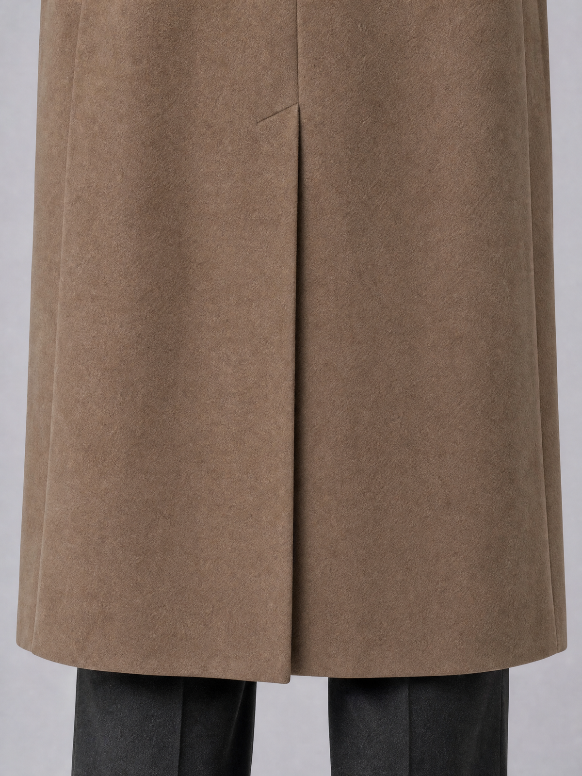 Women's Wool Blend Camel Double Breasted Overcoat Relaxed Fit
