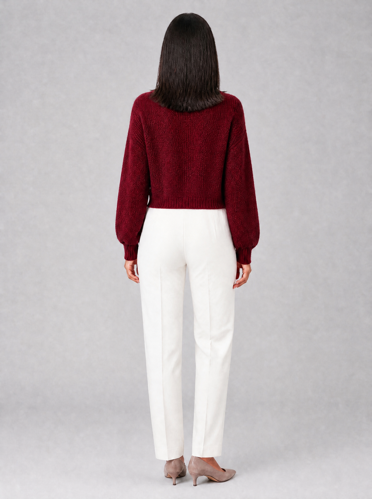Women's Wool Blend Relaxed Tie Cardigan